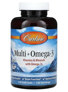 Carlson,Multi + Omega-3, 60 Soft Gels