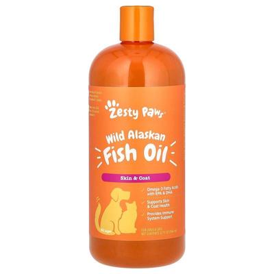 Zesty Paws,Wild Alaskan Fish Oil, For Dogs & Cats, All Ages,