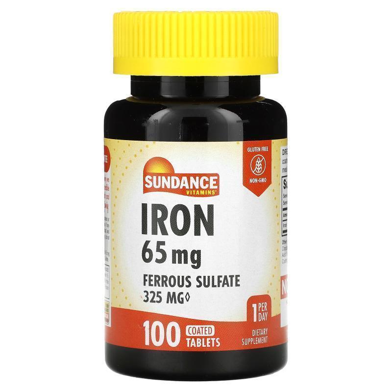 Sundance,Iron, 65 mg, 100  Coated Tablets