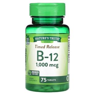 Nature's Truth,Vitamins, Time Release B-12, 1,000 mcg, 75 Ta