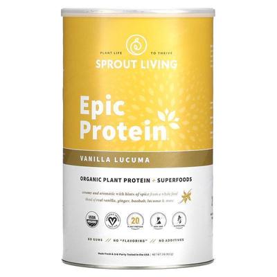 Sprout Living，EPIC蛋白超级食品香草蛋黄果味
