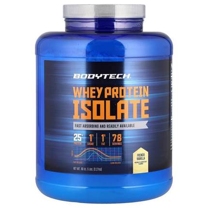 BodyTech,Whey Protein Isolate, French Vanilla, 5 lbs (2.27 k