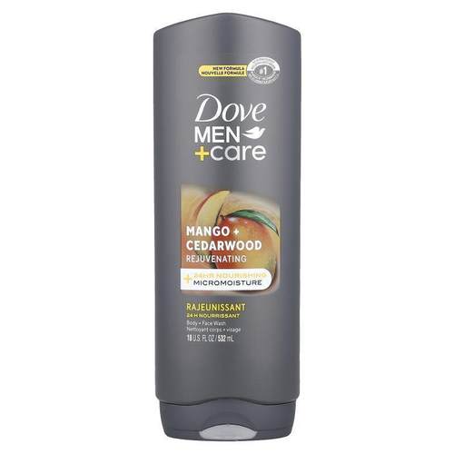 多芬,Men + Care, Body + Face Wash, Mango + Cedarwood