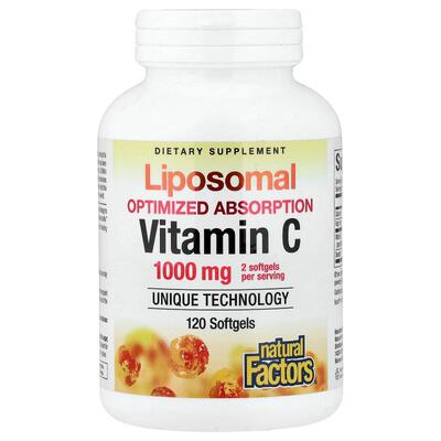 Natural Factors,Vitamin C, 120 Softgels (500 mg per Softgel)
