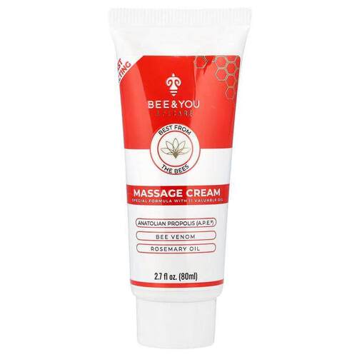 BEE&amp;YOU,Massage Cream, 2.7 fl oz (80 ml)