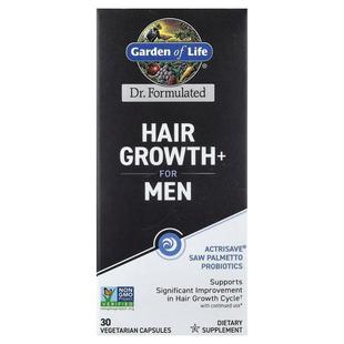 生命花园,Hair Growth+ for Men, 30 Vegetarian Capsules