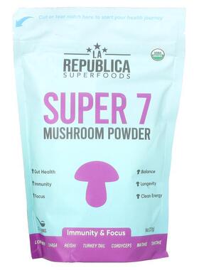 LA Republica,Super 7, Mushroom Powder, 8 oz (227 g)