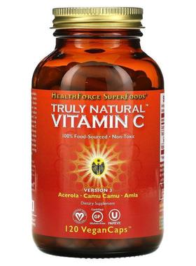 HealthForce Superfoods,真正的天然维生素 C，第 3 版，240 粒素