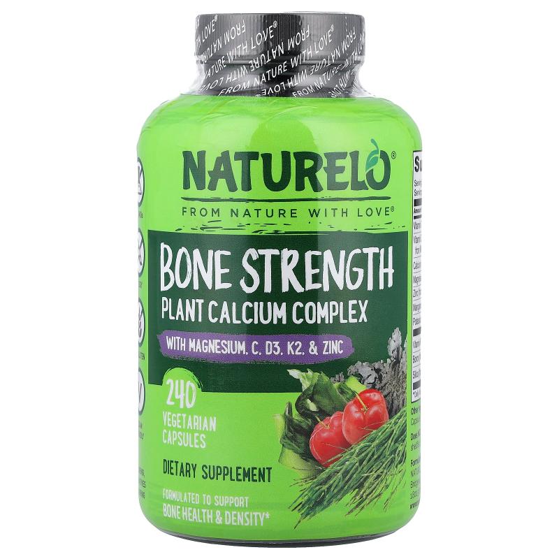 NATURELO,Bone Strength, Plant Calcium Complex, 240 Vegetaria