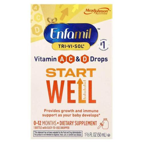 Enfamil,Tri-Vi-Sol®，维生素 A、C、D 滴剂，良好开端