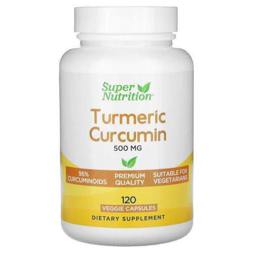 Super Nutrition,Turmeric Curcumin, 500 mg, 120 Veggie Capsul