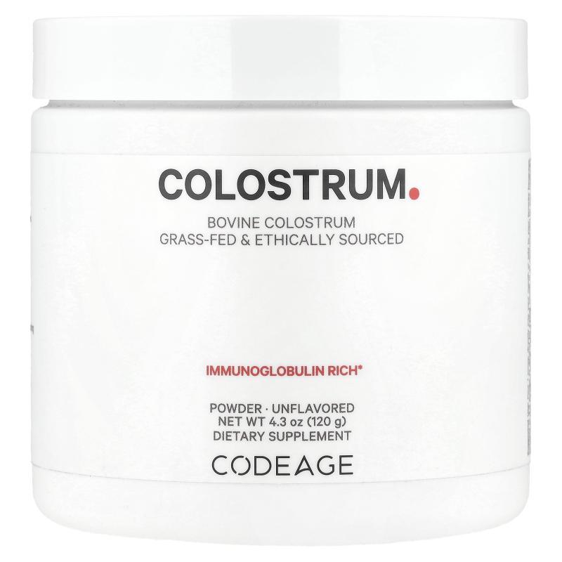 Codeage,Colostrum Powder, Unflavored, 4.3 oz (120 g)