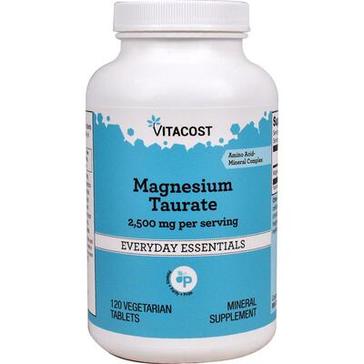Vitacost,Magnesium Taurate, 120 Vegetarian Tablets