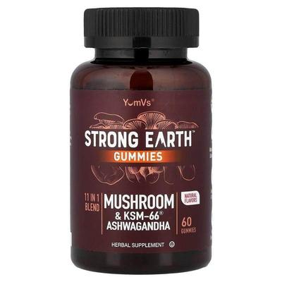 YumVs,Strong Earth™ Gummies, Mushroom & KSM-66® Ashwagan
