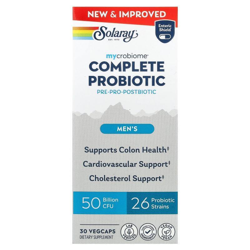 Solaray,Mycrobiome® Complete Probiotic, Men's, 30 VegCaps