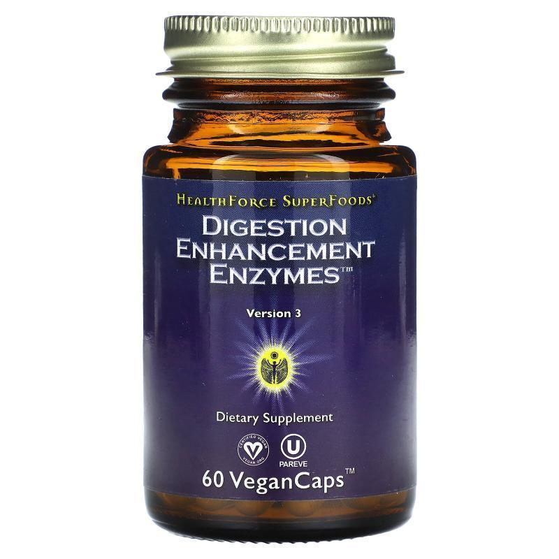 HealthForce Superfoods,Digestion Enhancement Enzymes, 60 Veg