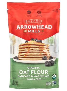 雅乐妙,Organic Oat Flour Pancake &amp; Waffle Mix, Glute