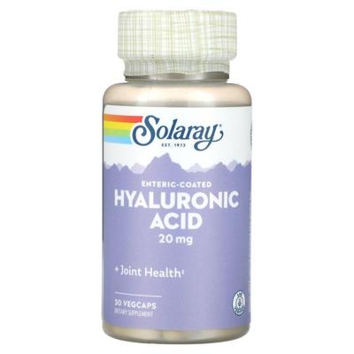 Solaray,Enteric-Coated Hyaluronic Acid, 20 mg, 30 VEGCAPS