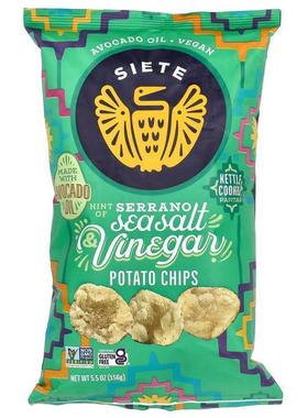 Siete,Potato Chips, Hint of Serrano Sea Salt &amp;amp;am