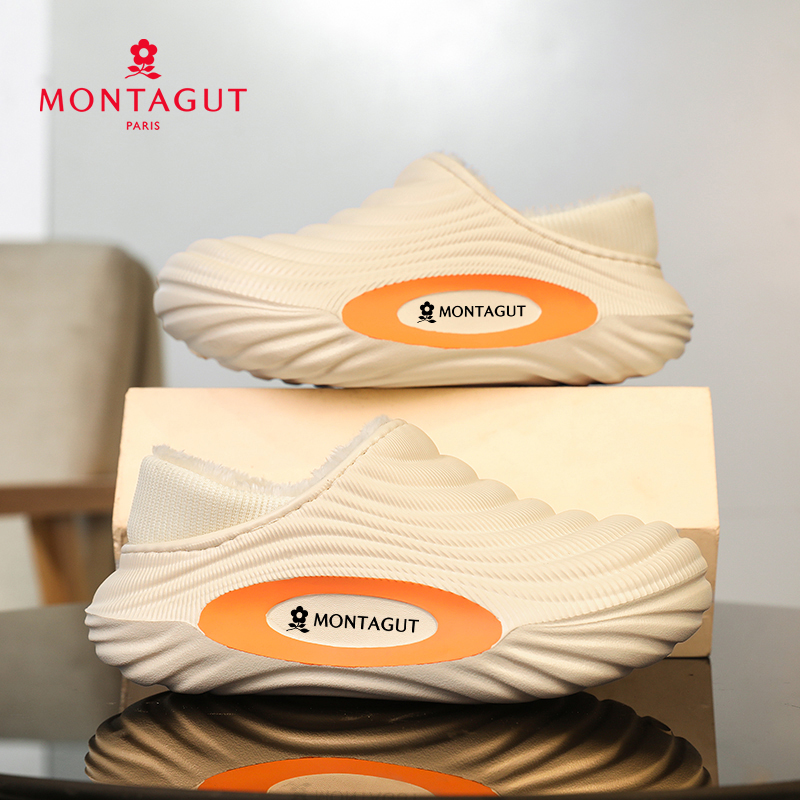 梦特娇包头棉拖鞋女男冬季加绒保暖加厚棉鞋室内防水防滑软底拖鞋