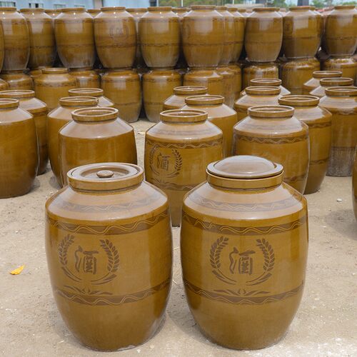 四川酒坛密封酒坛子50/100/5z00斤家用土陶窖藏陶瓷酒罐带盖大酒
