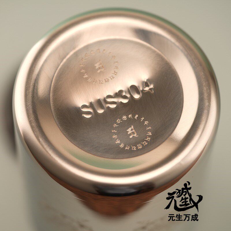 生肖护轮杯 伏藏304不锈钢双层带盖水杯供水供灯W禳解纳音不和