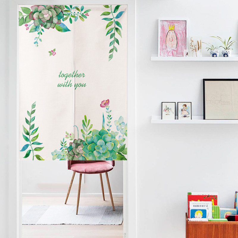 门帘隔断帘卧室半帘厕所短帘客厅屏风帘I子个性试衣间遮挡帘免打