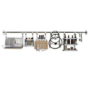 厨房不锈钢刀板架k锅盖架筷子碗碟沥水架调味架免打孔壁挂式置物