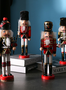 欧式胡桃夹子士兵摆件国王镇宅z创意家居酒柜儿童房装饰品桌面摆