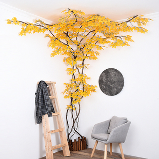 仿真树枝造景吊顶阳台水管装饰藤C蔓造景植物墙藤条管道遮挡树藤