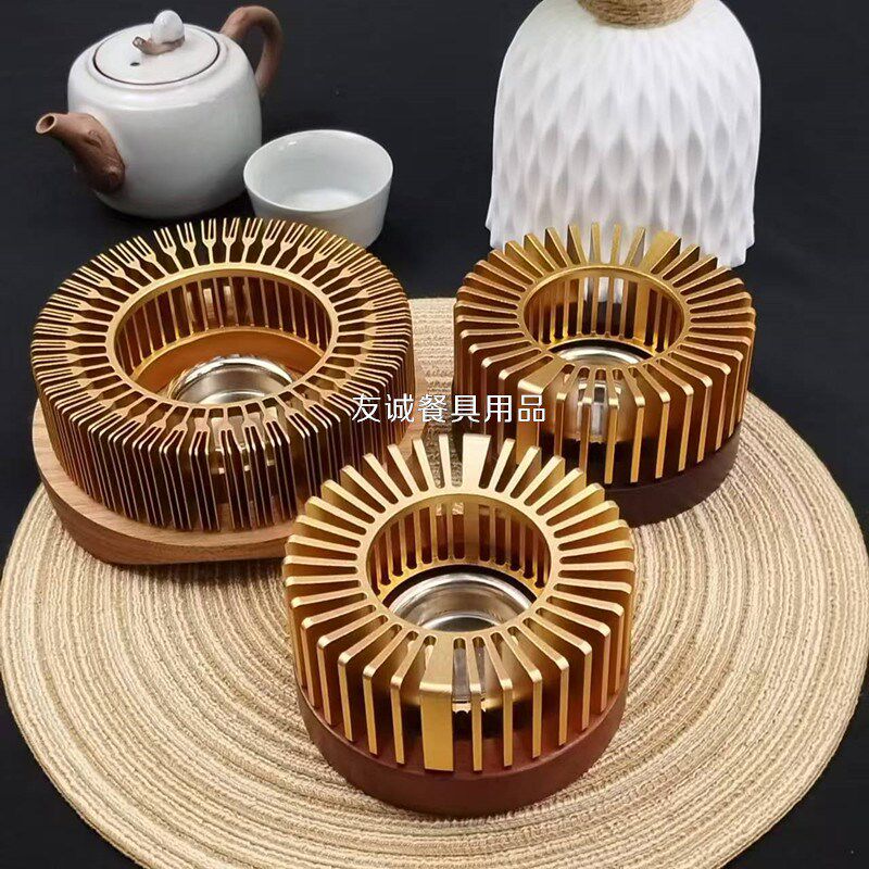 蜡烛温茶炉底座加热暖茶炉家用酒店小巧轻N奢玻璃茶壶果茶保温座