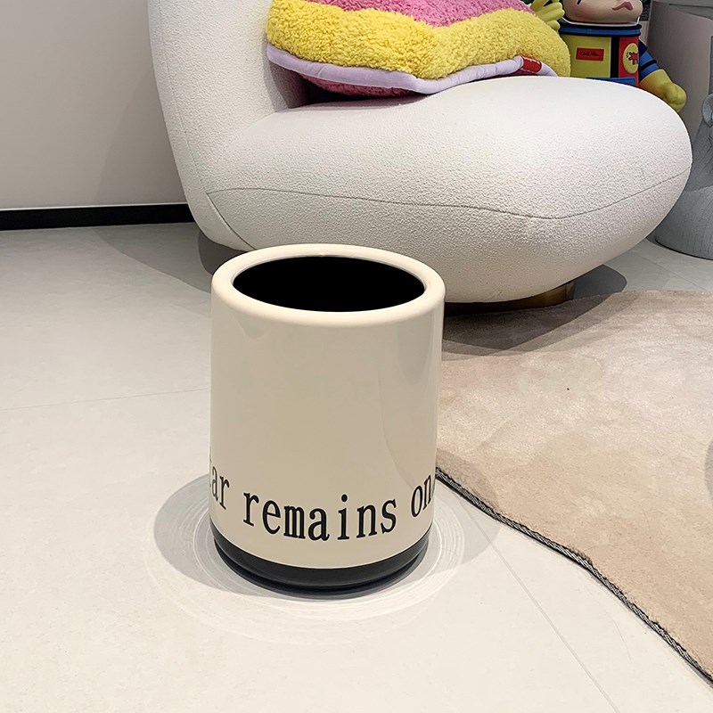 可爱垃圾桶家用客厅卧室厨房卫生间大容量iMns高颜值双层无盖纸篓