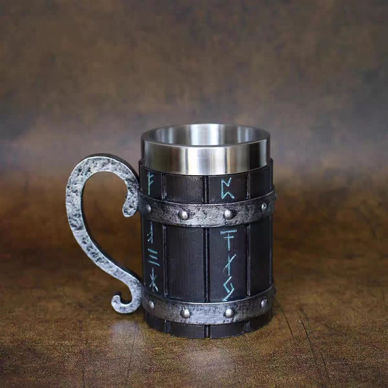 稀奇古怪啤酒g杯木桶杯不锈钢怪异喝酒杯子高级感扎啤杯摔不烂水