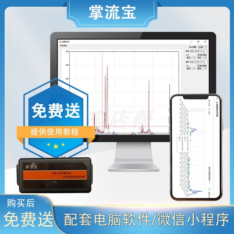 掌流宝便携式人流计数器开门店z商场餐饮自动测客流人数量统计选