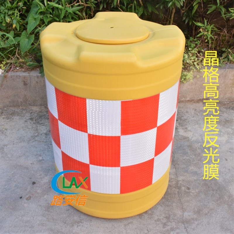 防撞桶塑料注水桶防撞沙桶反光x圆桶警示圆形隔离墩水马600*800