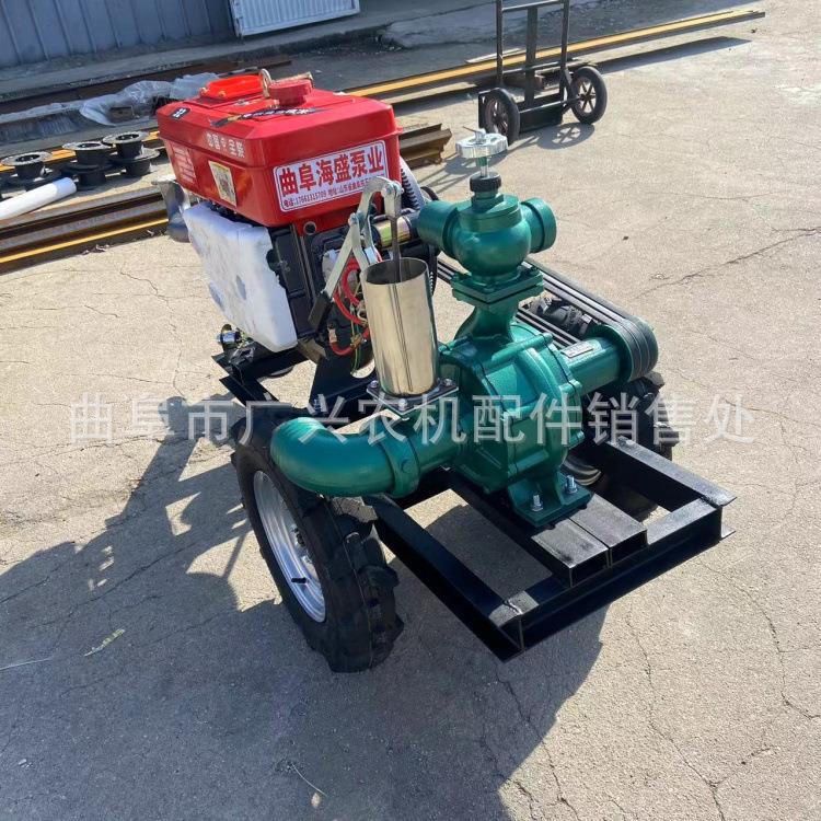 农场喷管柴移动水泵扬4程高双叶轮心泵单缸水离冷寸油抽IFT水泵