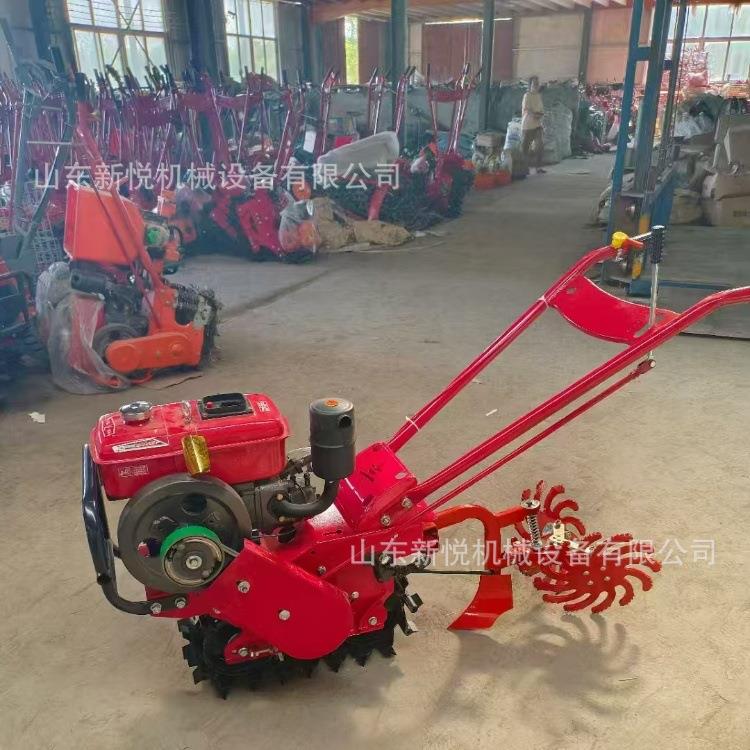 柴油动力链轨式小红牛犁地微耕机 风火轮冲沟起垄除草机