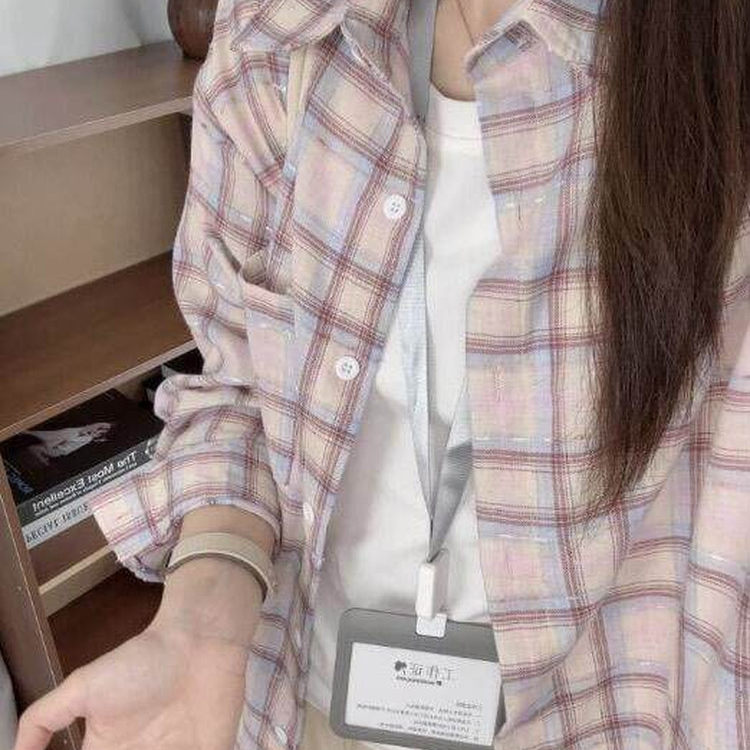 韩系多巴胺慵懒风粉格织