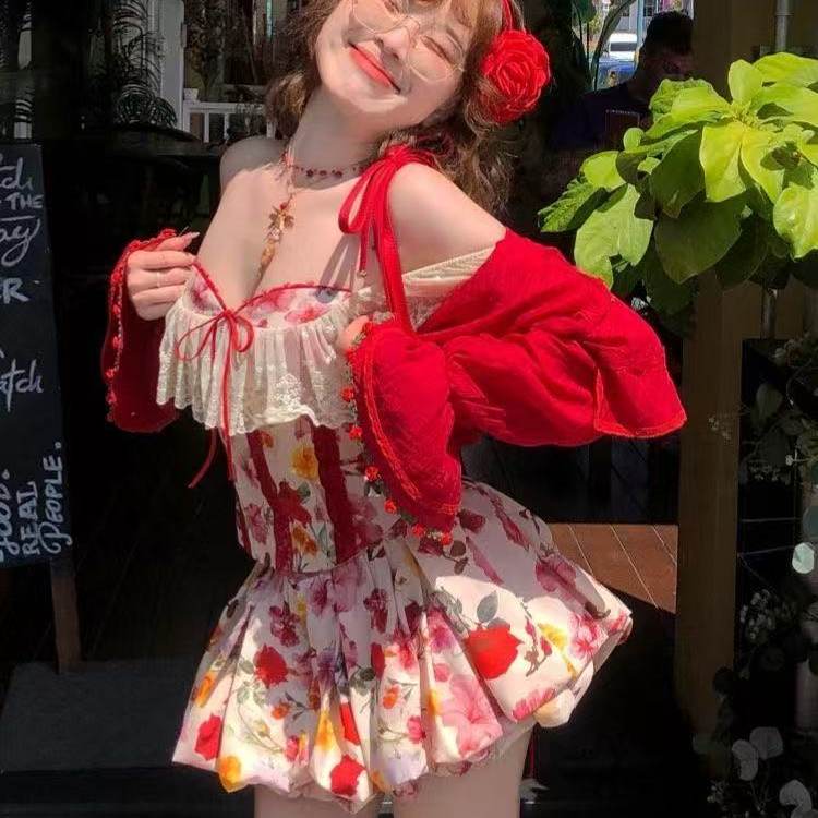 夏季新款辣妹多巴胺度假
