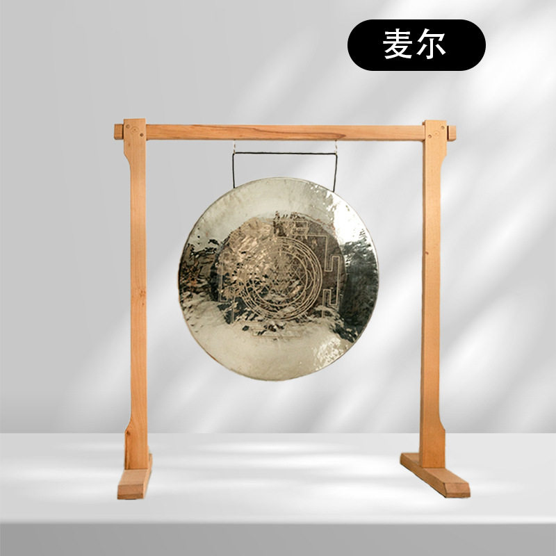 铜锣架C型锣架木质铜锣支架方型单层双层加厚带轮子乐器铁支架