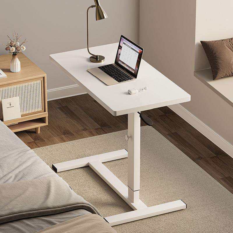 可移动床边桌升降电脑桌卧室家用学生学习书桌实木折叠办公小桌子