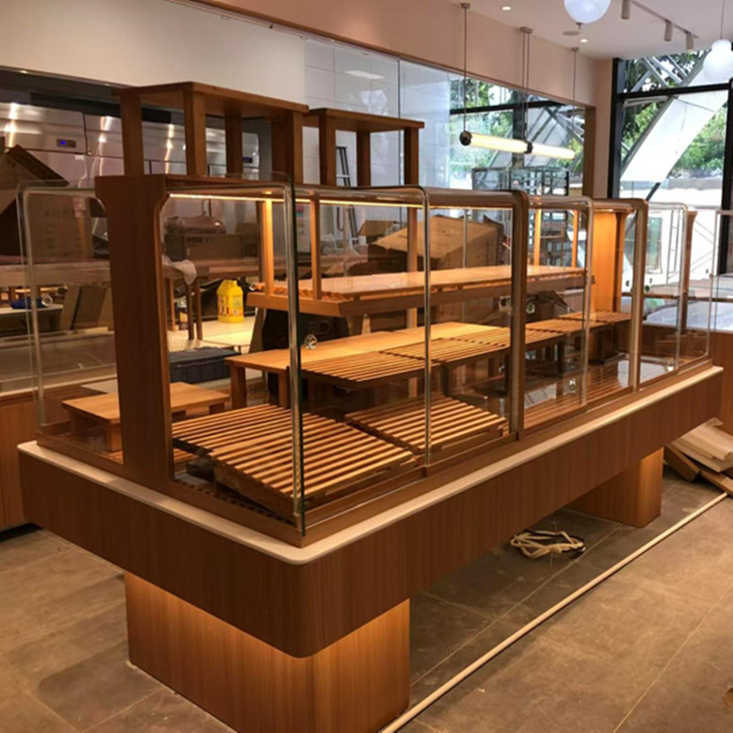 2025新款日式面包柜面包展示柜中岛柜蛋糕展示架边柜中岛台其他木