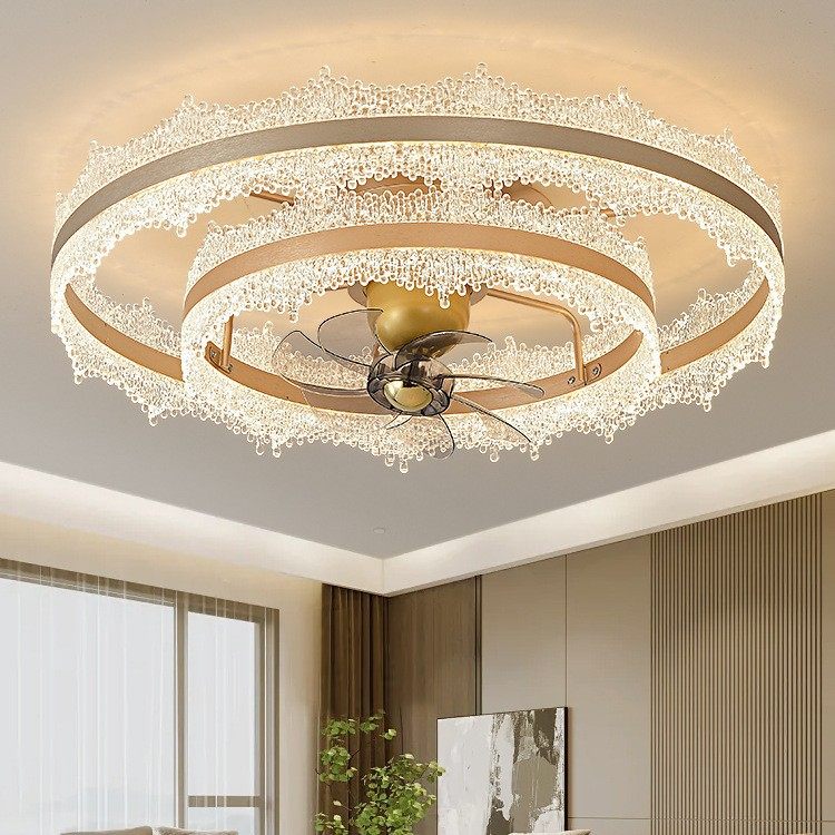 风扇灯吊扇灯静音变频智能客厅灯吸顶灯轻奢风高级感2025新款套餐