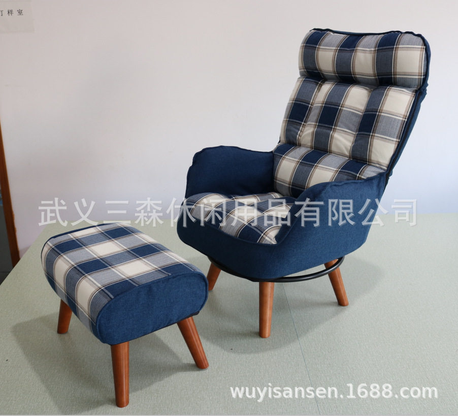 懒人沙发榻榻米折叠单人小飘窗床休闲沙发转椅布艺沙发