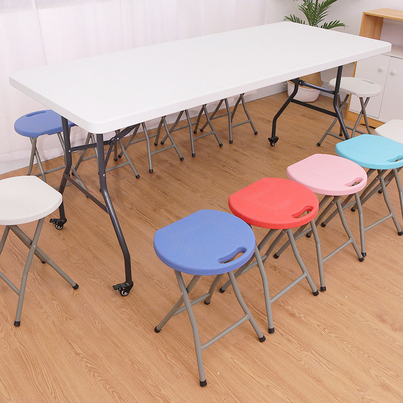 折叠桌椅厂家可移动折叠桌培训桌折叠长桌会议桌升降折叠带轮桌椅