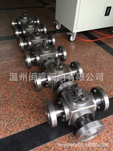 闽嘉牌三通球阀 Q45F不锈钢气动/内螺纹/法兰三通球阀