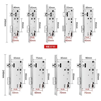 户外别墅铝艺庭院大门锁体双开门6085锁体7085全钢锁体防反提上锁