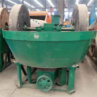 小型碾金机 操作简单 选金银铅锌铁钼铜锑磨粉机双轮碾子