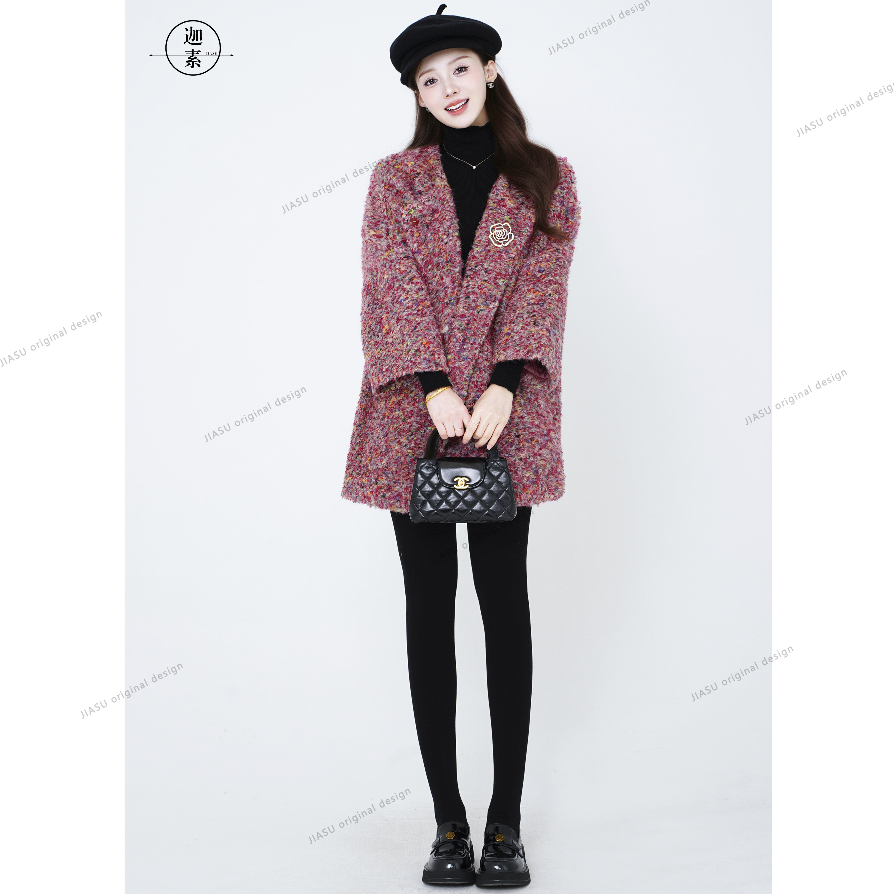 JIASU【落樱吹雪】25年秋冬新款时尚夹棉长款小香风外套S592,女装/女士精品,时尚套装,淘宝优惠券,粉丝福利购,淘宝优惠卷