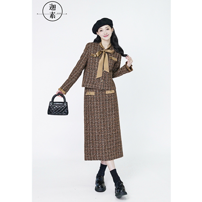 JIASU【留洋千金】2025春季气质时尚休闲显瘦小香风套装 S393